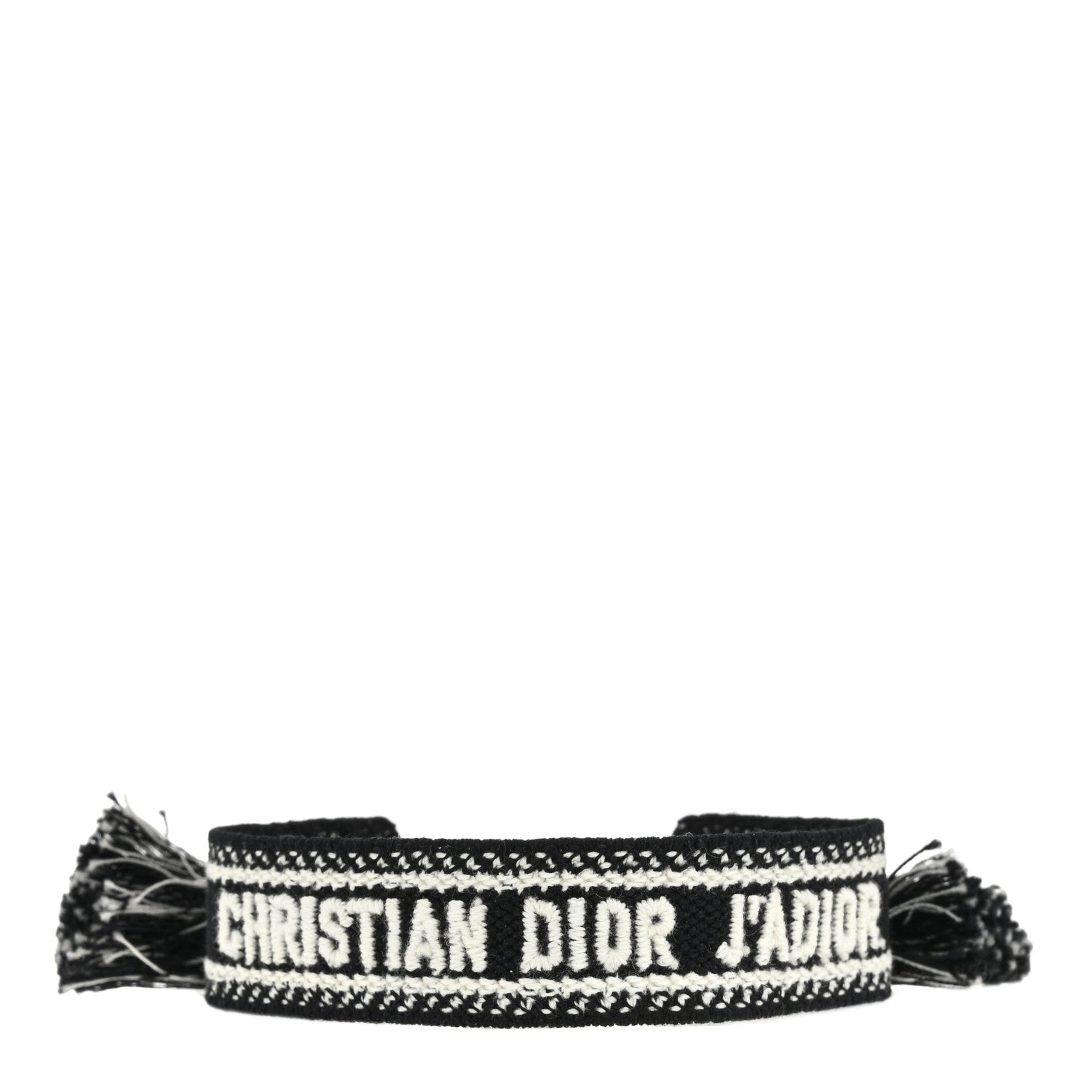 Christian Dior Woven Cotton J'Adior Friendship Bracelet Black 1 of 3