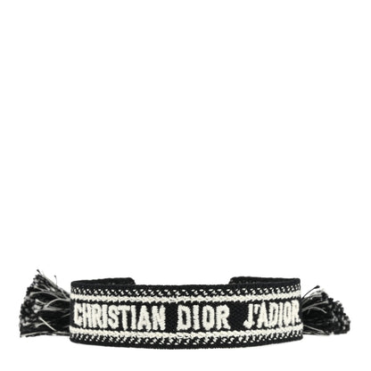Christian Dior Woven Cotton J'Adior Friendship Bracelet Black 1 of 3