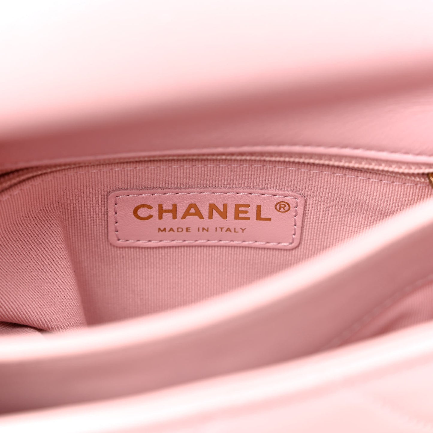 Lambskin Quilted Small Chain Top Handle Flap Rose Clair