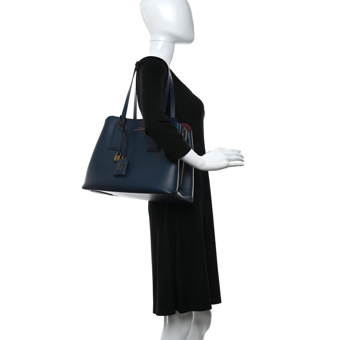 Pebbled Calfskin Editor Shopping Tote Blue