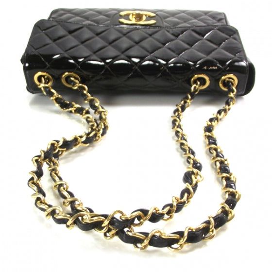 Chanel Patent Quilted Jumbo Flap Black 6 of 14