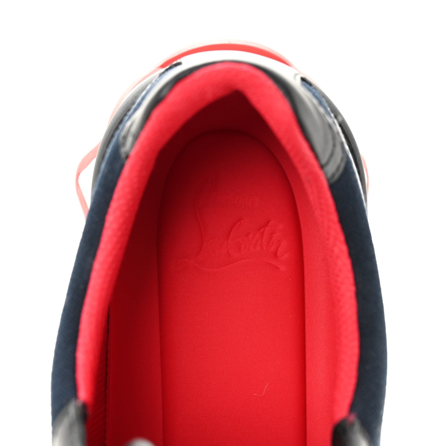 Christian Louboutin Calfskin Canvas Suede Olona Double Mens Nastroshark Sneakers 44 Navy 7 of 10