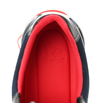 Christian Louboutin Calfskin Canvas Suede Olona Double Mens Nastroshark Sneakers 44 Navy 7 of 10