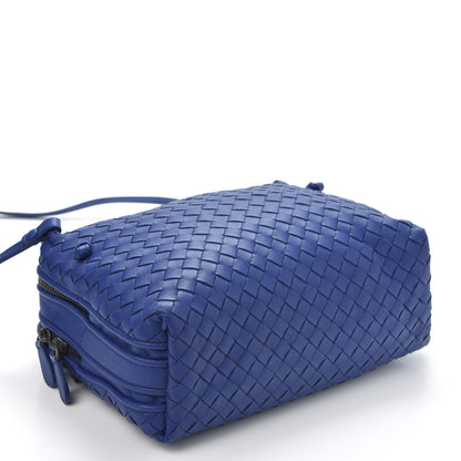 Bottega Veneta Nappa Intrecciato Double Compartment Crossbody Bag Atlantic Blue 3 of 8