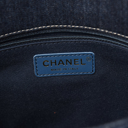 Chanel Denim Quilted Medium Denim Trip Single Flap Blue 5 of 8
