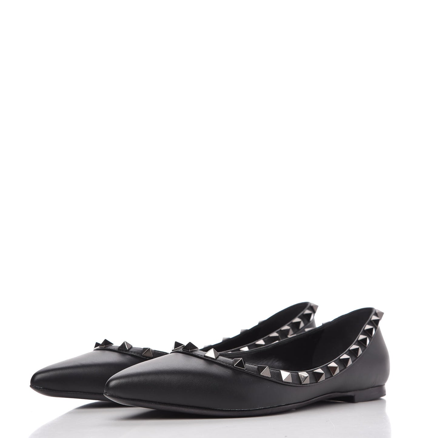 Nappa Rockstud Ballerina Flats 35.5 Black