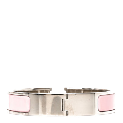 Hermes Enamel Narrow Clic Clac H Bracelet PM Rose Candeur 3 of 4