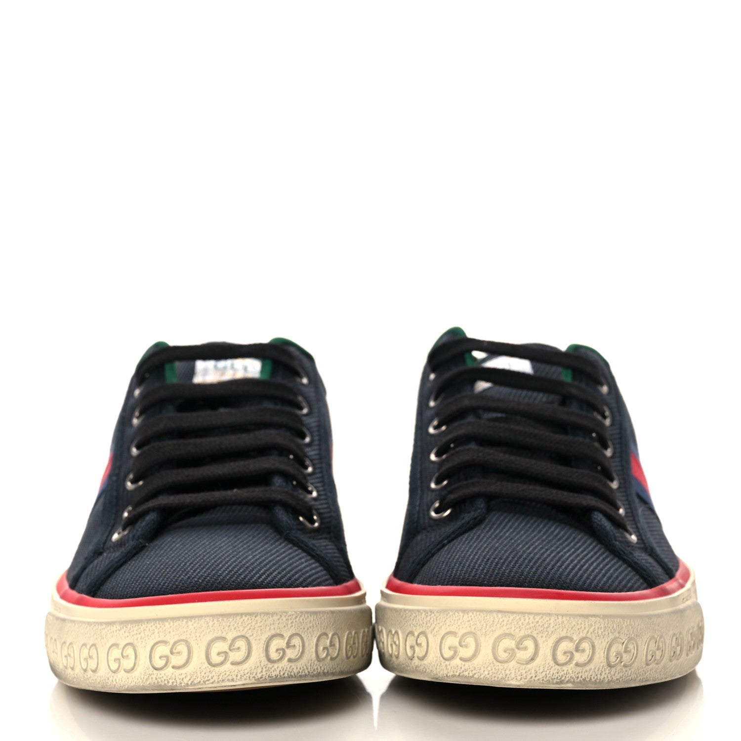 Gucci Canvas Web Mens 1977 Tennis Sneakers 7.5 Black 2 of 8