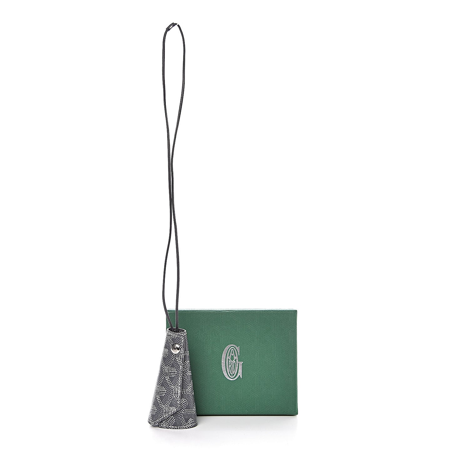 Goyardine Chambellan Bag Charm Grey