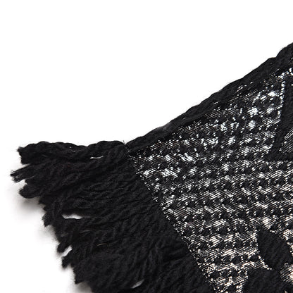 Louis Vuitton Wool Silk Logomania Shine Scarf Black 5 of 6