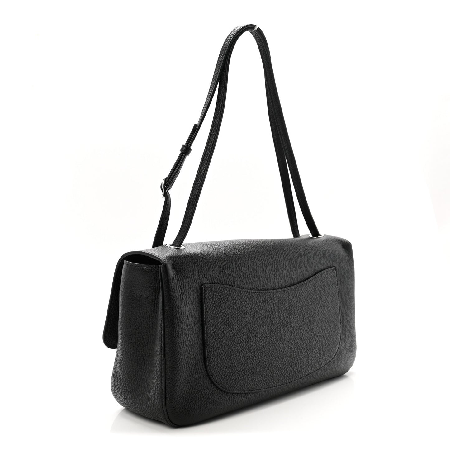 Grained Calfskin Small Souplissimo Maxi Flap Black