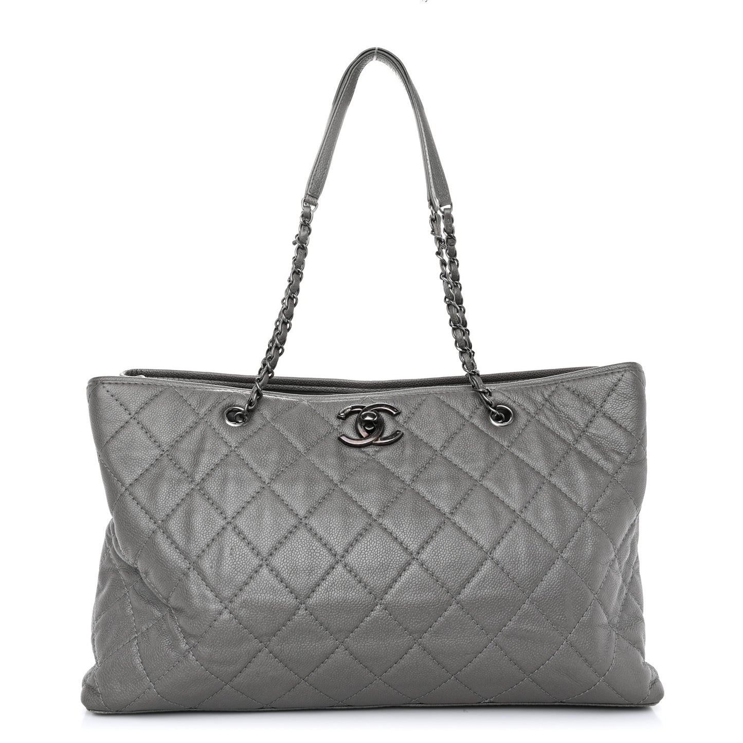 Metallic Caviar Large Be Caviar Tote Grey