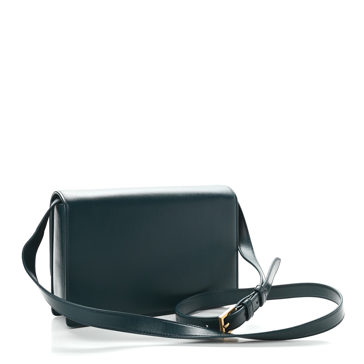 Saint Laurent Smooth Calfskin Suede Medium Bellechasse Dark Turquoise 3 of 8