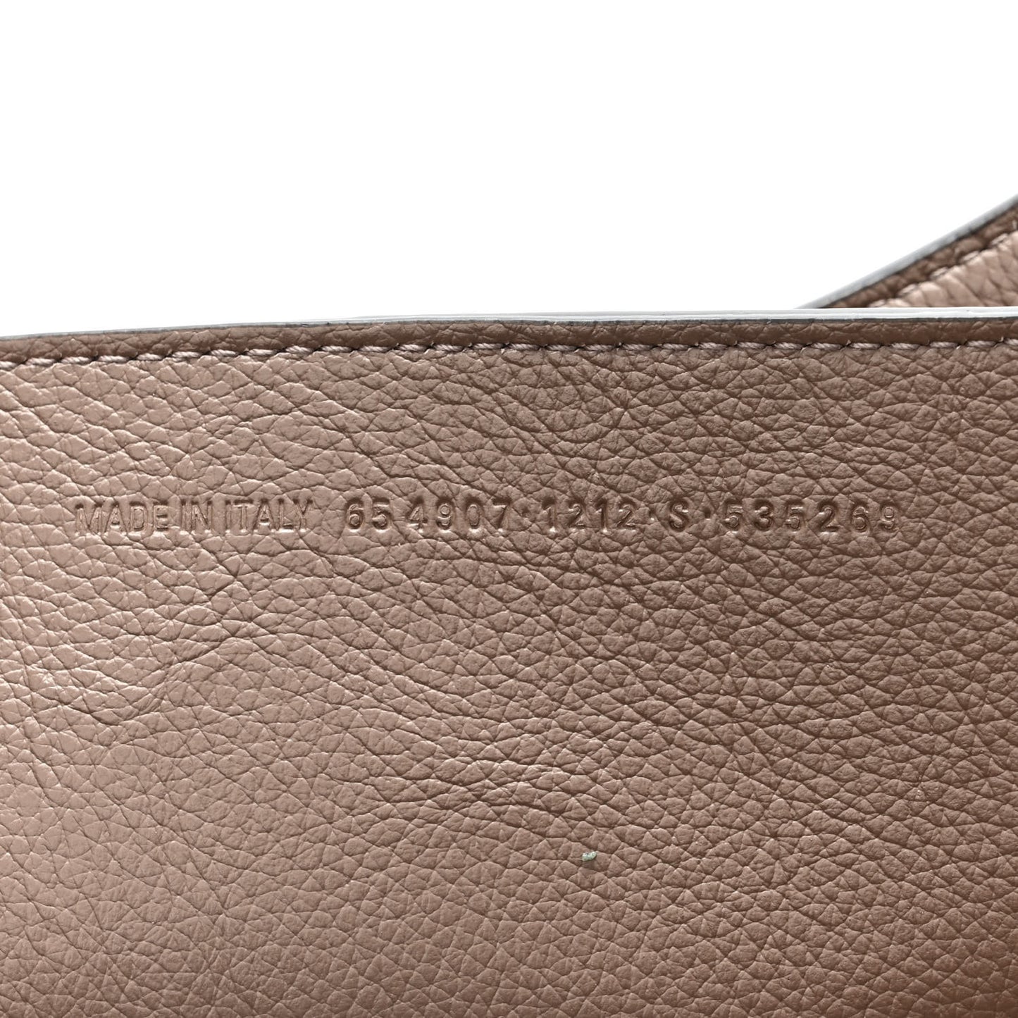 Grained Calfskin Silver Hardware Neo Classic City Mink Grey