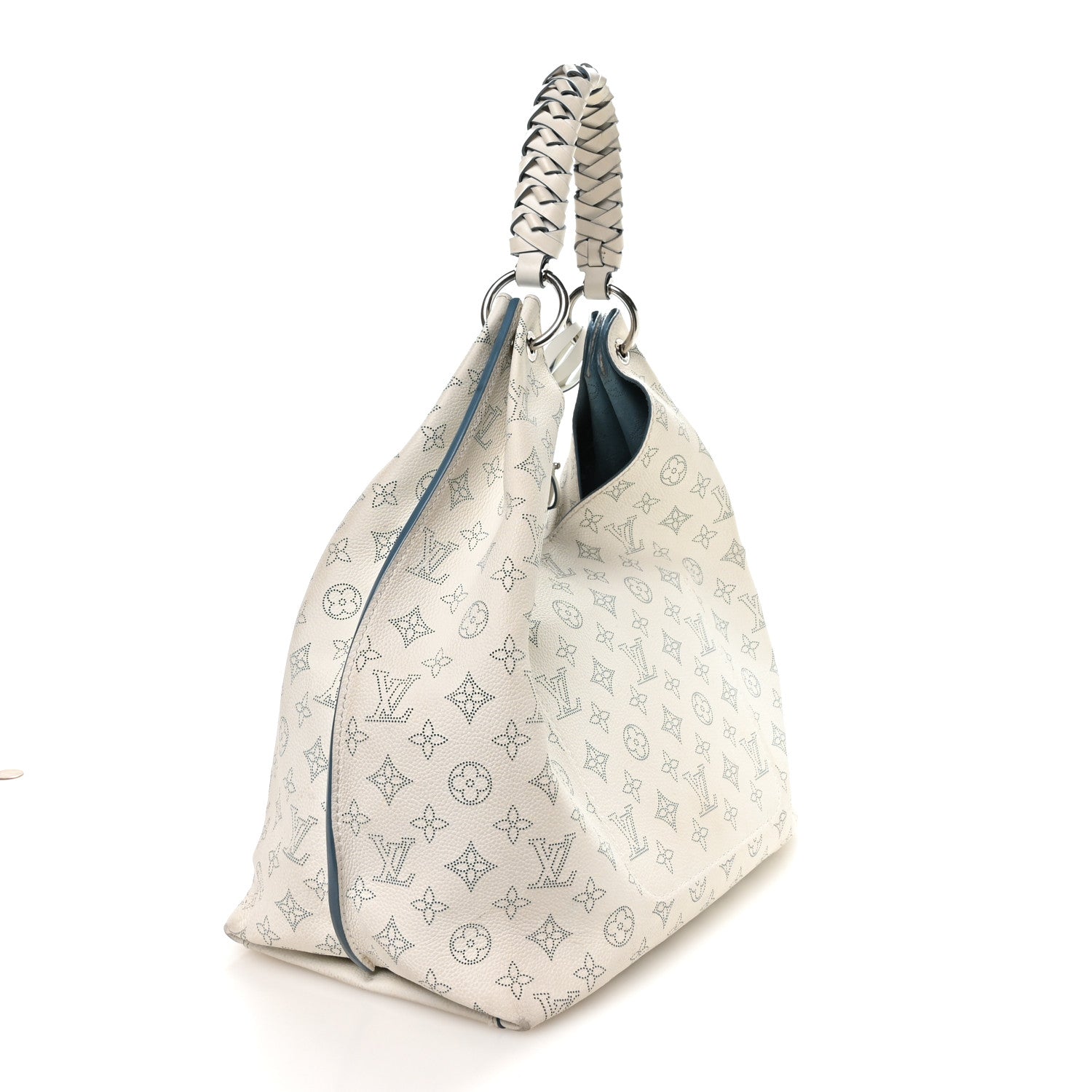 Louis Vuitton Mahina Carmel Hobo Snow 3 of 10