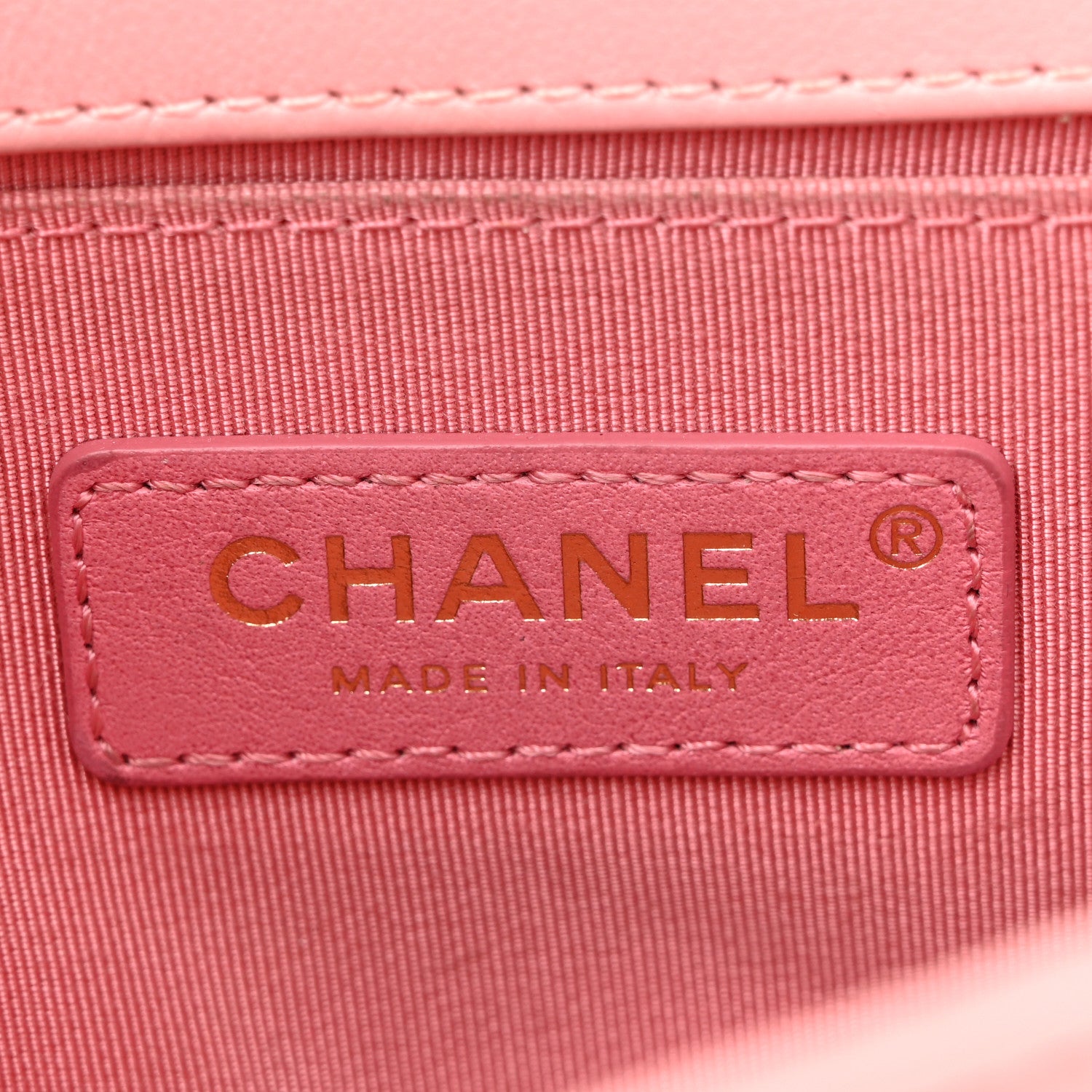 Chanel Calfskin Chevron Embroidered Small Boy By The Sea Flap Pink 6 of 14