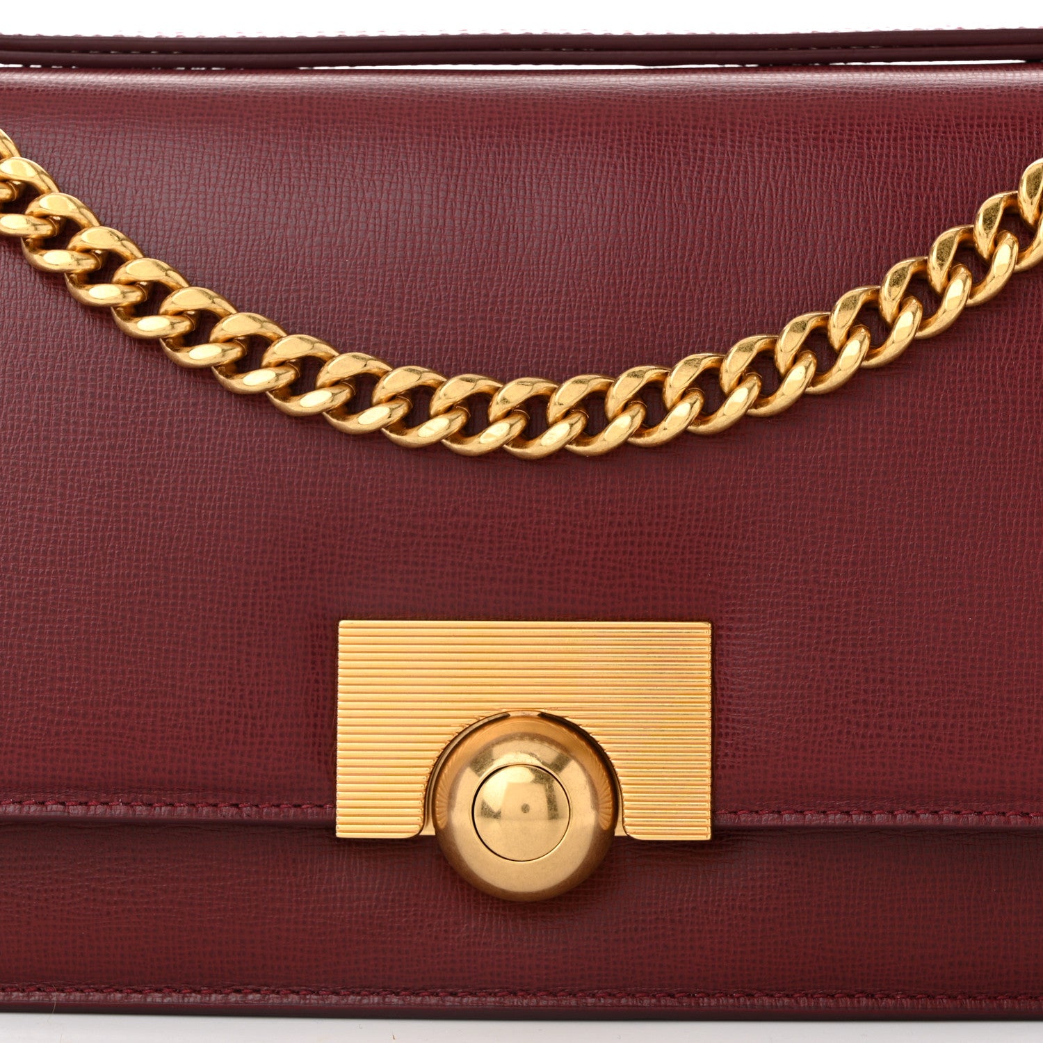 Bottega Veneta Calfskin Stamped Classic BV Bag Dark Red 7 of 10