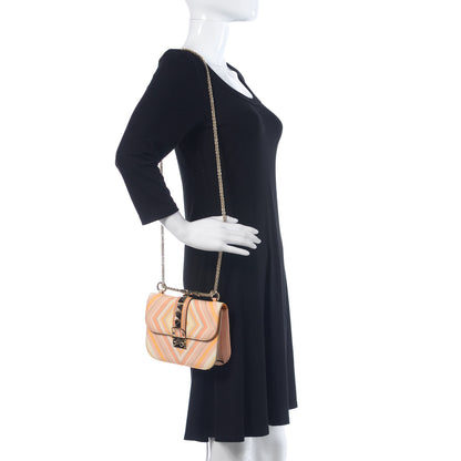 Valentino Garavani Vitello Native Couture 1975 Small Glam Lock Rockstud Flap Mandarin Sorbet 2 of 8