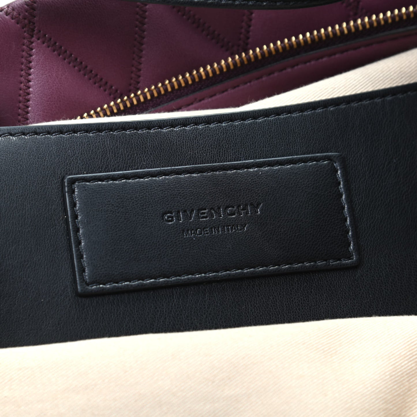 Rubberized Canvas Quilted Duo Backpack Aubergine