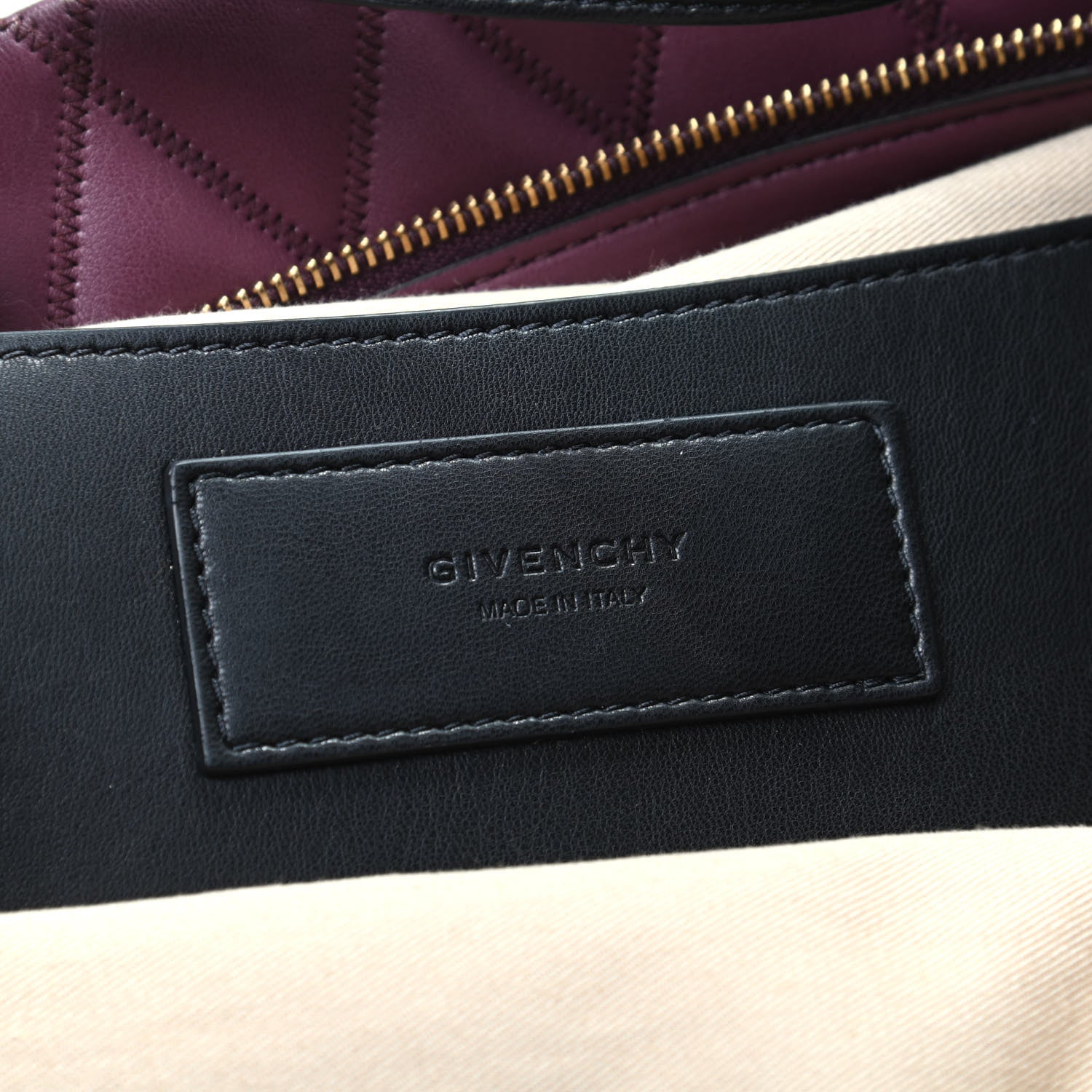 Givenchy Rubberized Canvas Quilted Duo Backpack Aubergine 6 of 9
