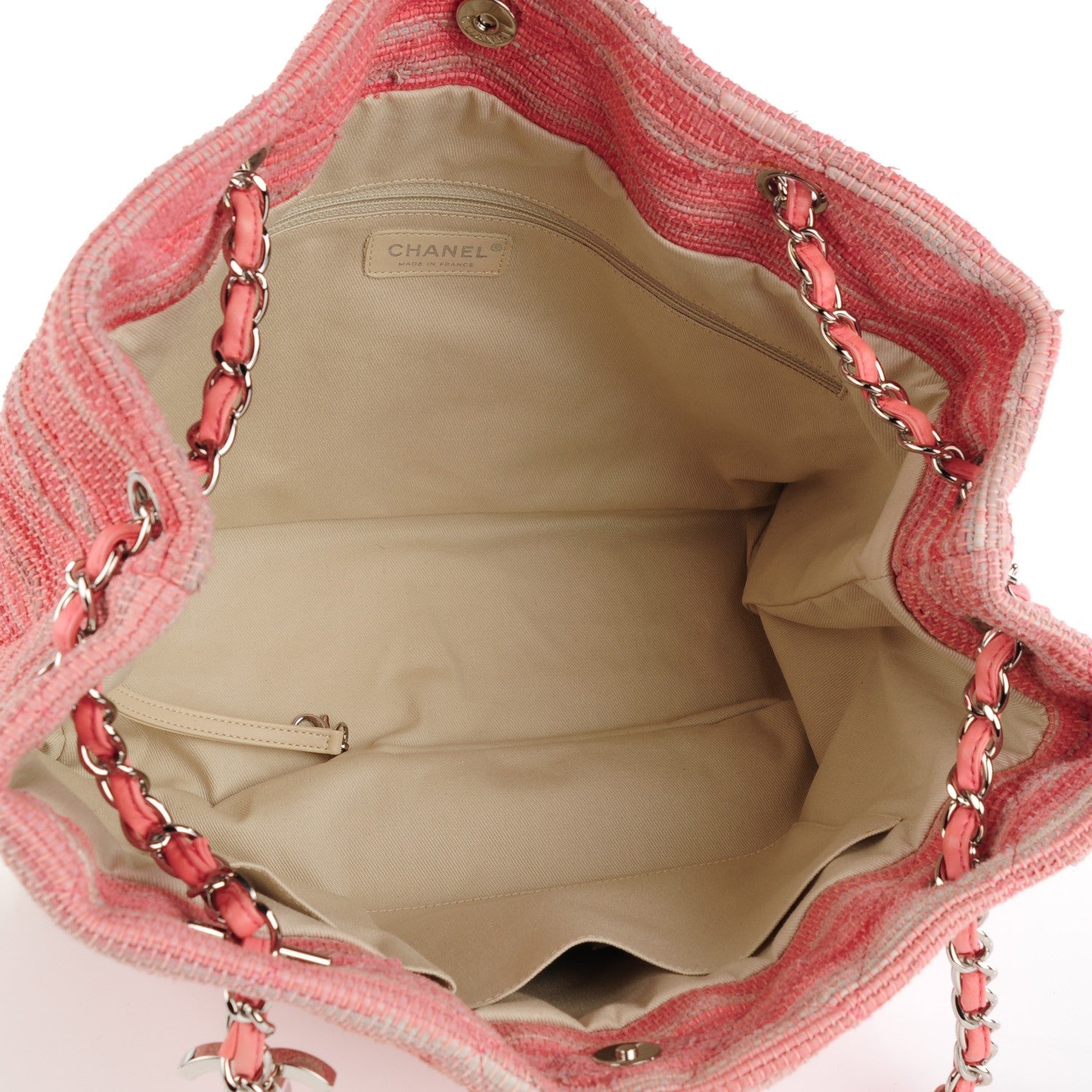 Chanel Tweed Quilted Saint Tropez Tote Pink 5 of 9