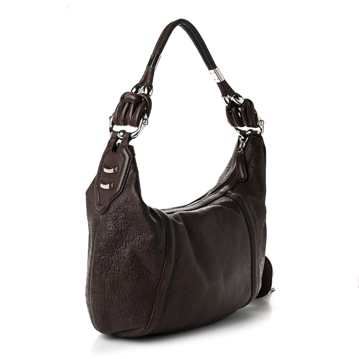Gucci Guccissima Medium Techno Horsebit Hobo Brown 3 of 10
