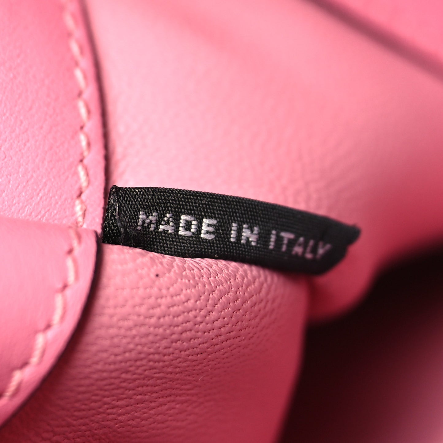 Lambskin Logo Wristlet Pouch Pink