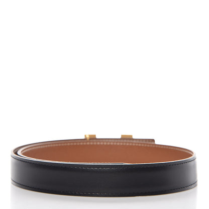 Hermes Box Courchevel Constance 24mm H Belt 65 Black Gold 3 of 8