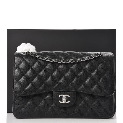 Chanel Caviar Quilted Jumbo Double Flap Black 11 of 11