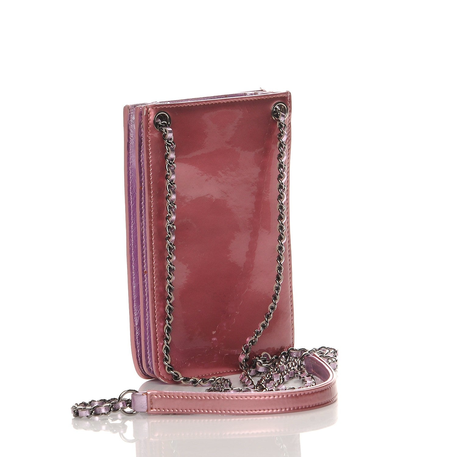 Chanel Patent Crossbody CC Phone Holder Pink 4 of 10