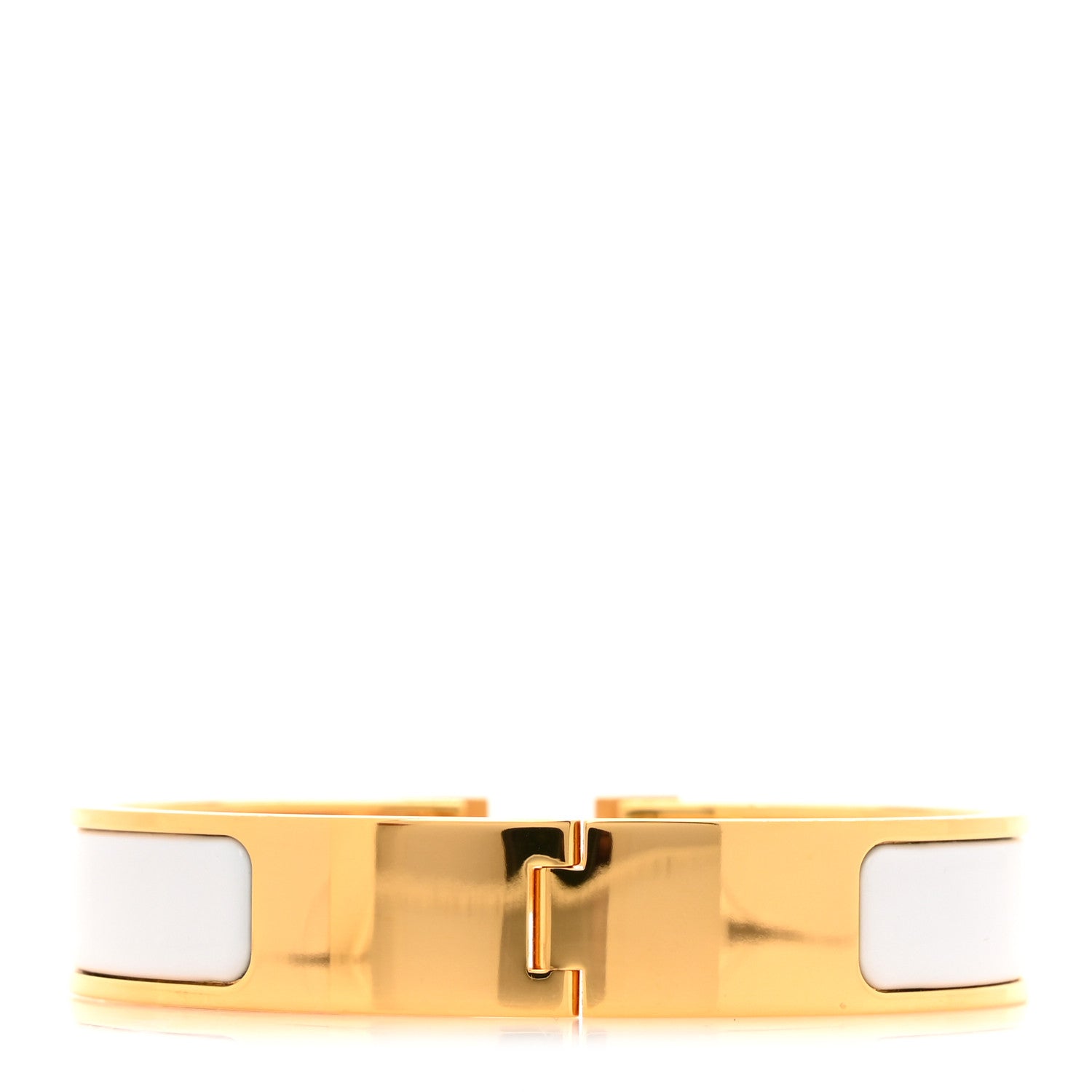Hermes Enamel Narrow Clic Clac H Bracelet PM White 3 of 5