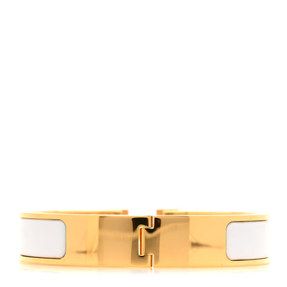 Hermes Enamel Narrow Clic Clac H Bracelet PM White 3 of 5