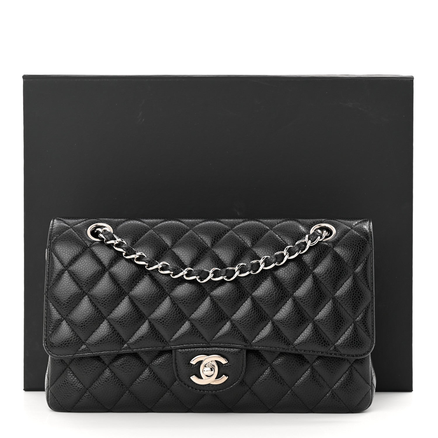 Chanel Caviar Quilted Medium Double Flap Black 11 of 11
