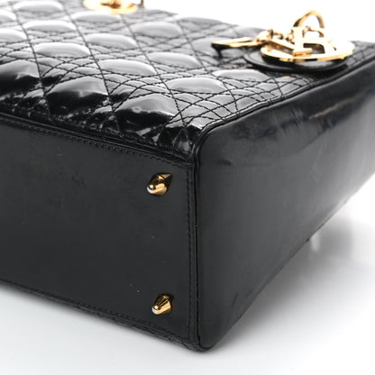 Christian Dior Patent Cannage Medium Lady Dior Black 8 of 9