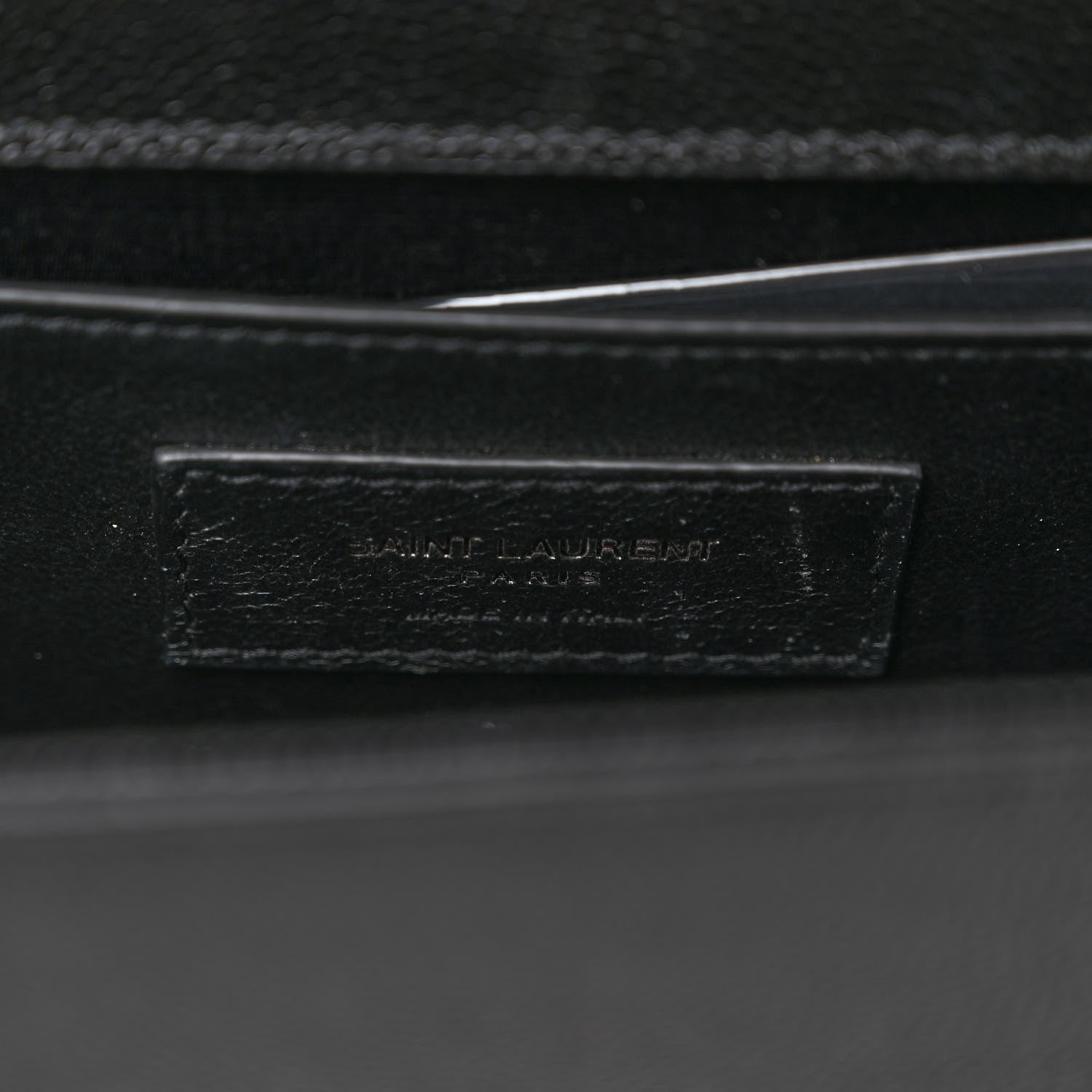 Saint Laurent Grain De Poudre Small Monogram Monochrome Kate Satchel Black 7 of 11