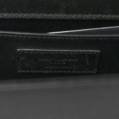 Saint Laurent Grain De Poudre Small Monogram Monochrome Kate Satchel Black 7 of 11