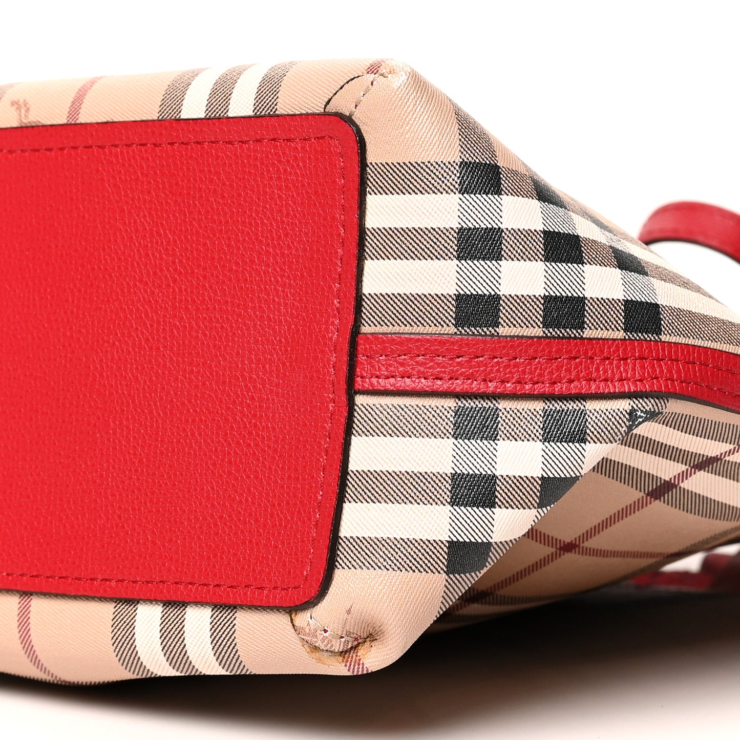 Haymarket Check Medium Reversible Tote Red