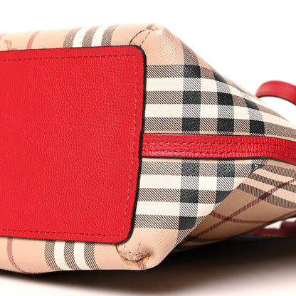 Burberry Haymarket Check Medium Reversible Tote Red 9 of 20