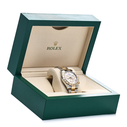Rolex Stainless Steel 18K Yellow Gold 40mm Oyster Perpetual Cosmograph Daytona Watch White 116503 5 of 5