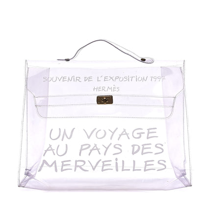 Hermes Vinyl Souvenir De L'Exposition Kelly Transparent 1 of 10