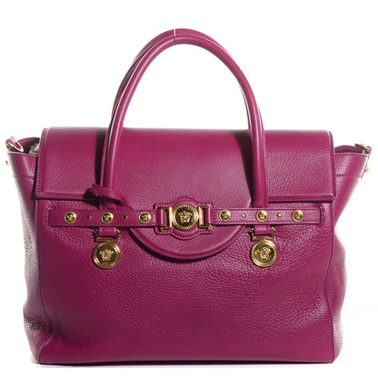 Versace Deerskin Large Signature Tote Fuchsia 1 of 9