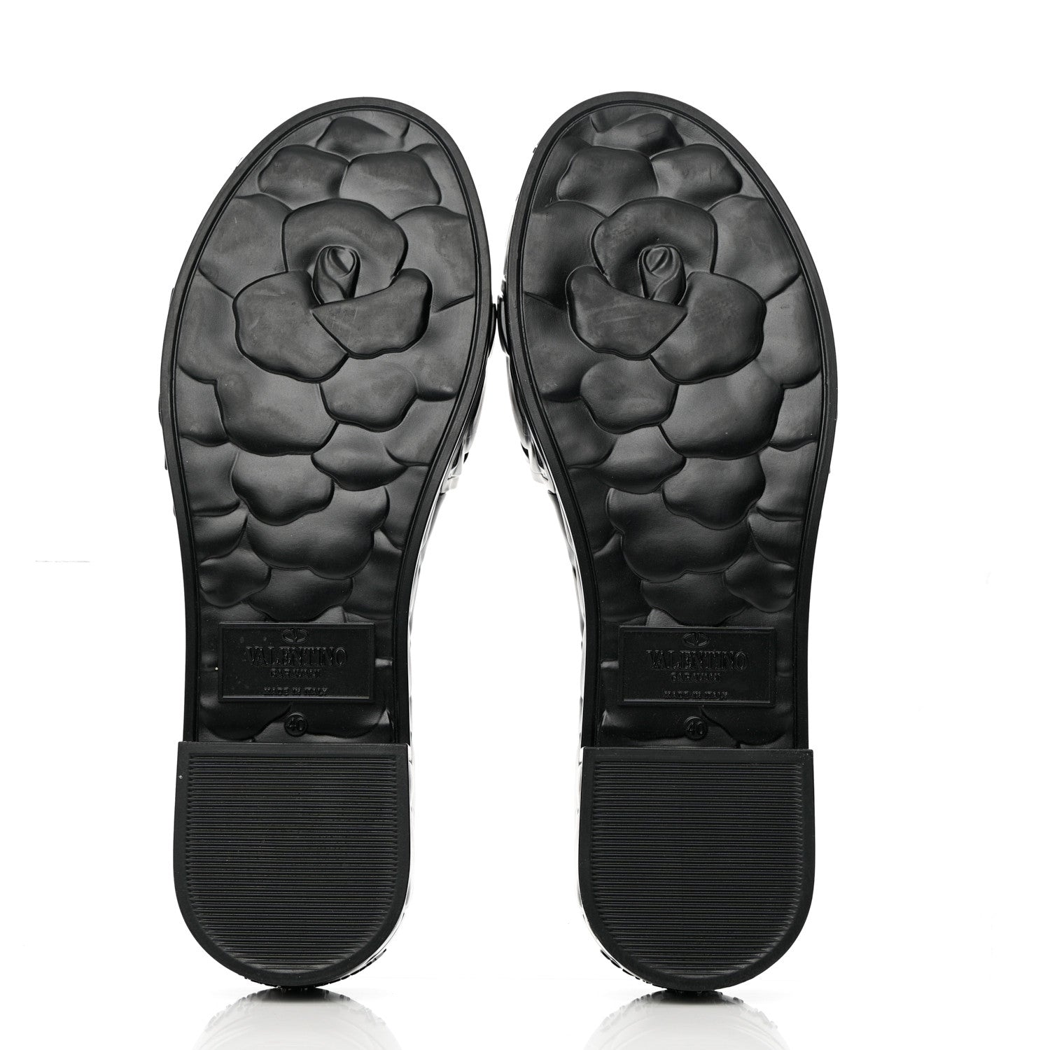 Valentino Garavani Rubber Atelier 03 Rose Edition 25/40mm Platform Slide Sandals 40 Black 11 of 12