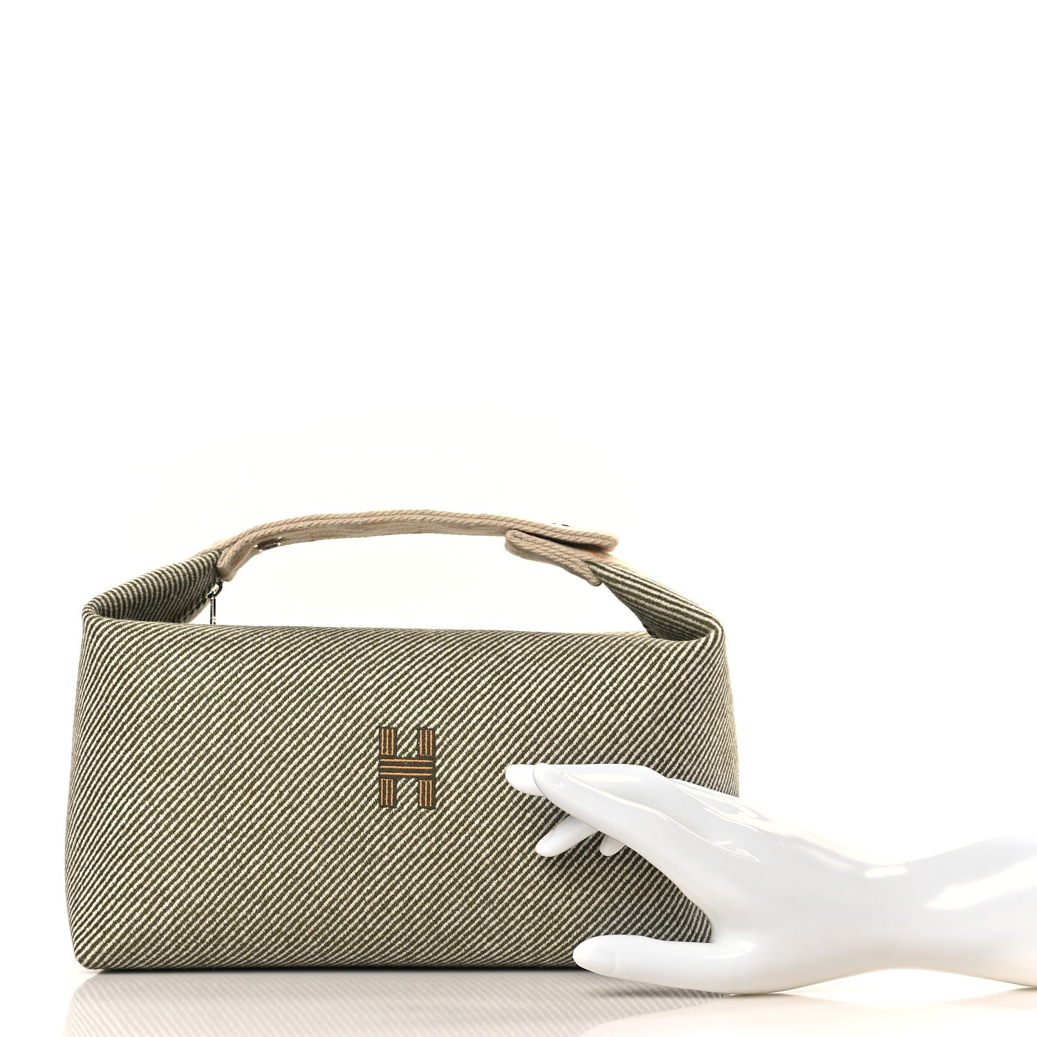 Hermes Wool Large Bride-A-Brac H Natte Pouch Vert Foret 2 of 8