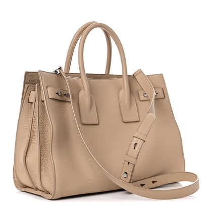 Saint Laurent Grained Calfskin Small Supple Sac De Jour Dark Beige 3 of 29