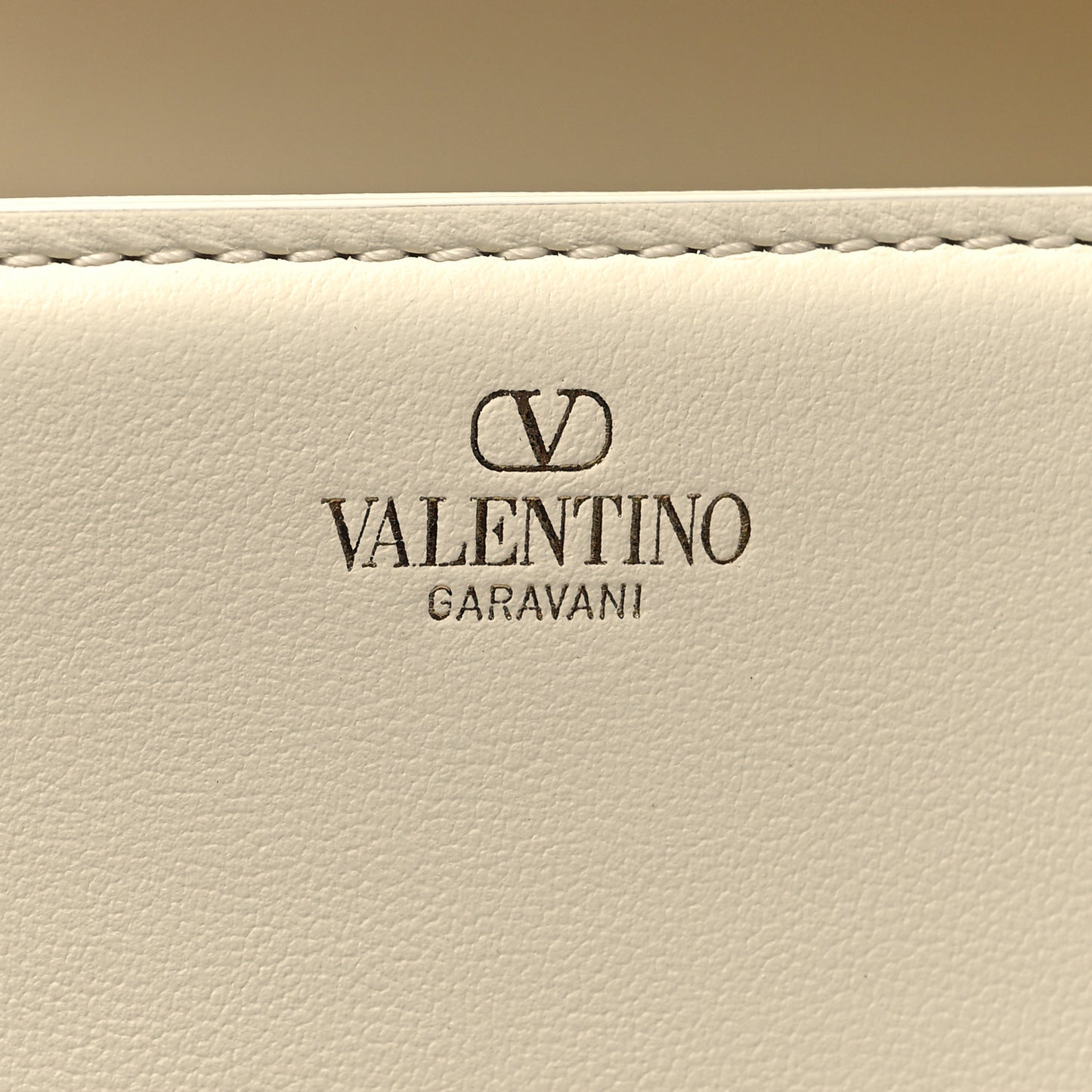 Calfskin Enamel VLogo Loco Flap Shoulder Bag Ivory
