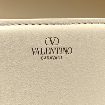 Valentino Garavani Calfskin Enamel VLogo Loco Flap Shoulder Bag Ivory 6 of 10