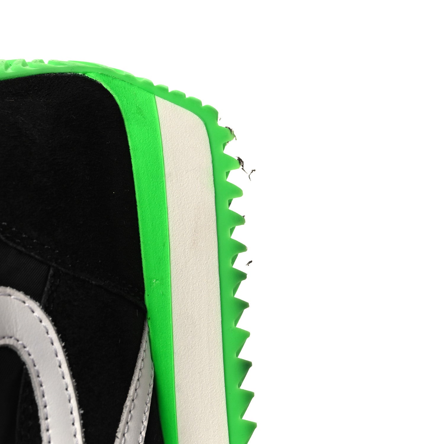 Loewe Suede Nylon Flow Runner Sneakers 42 Black Neon Green 11 of 11