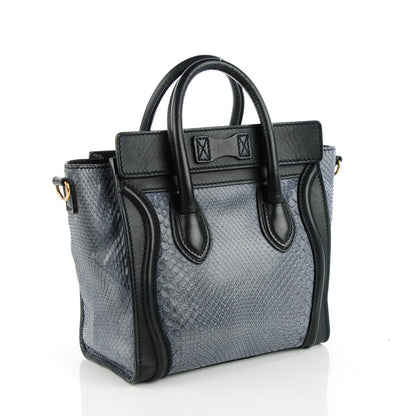 Celine Python Nano Bi-Color Luggage Luggage Black 3 of 8