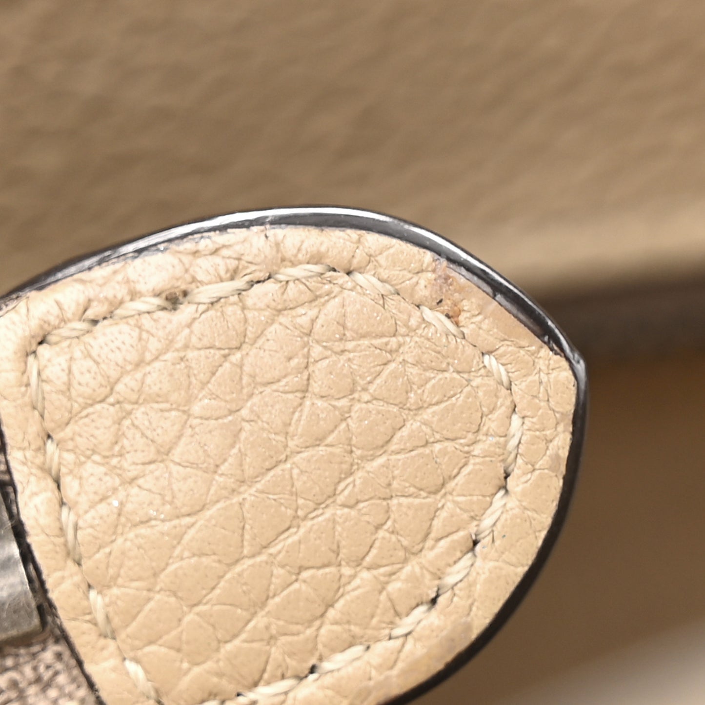 Drummed Calfskin Nano Luggage Dune