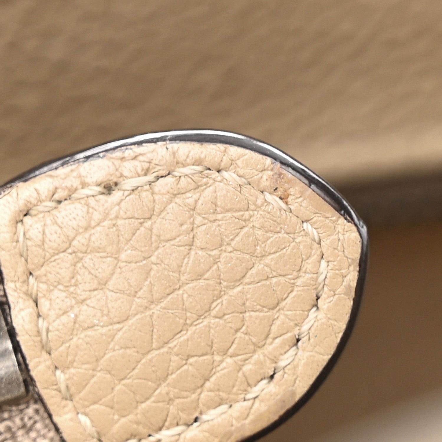 Celine Drummed Calfskin Nano Luggage Dune 17 of 33